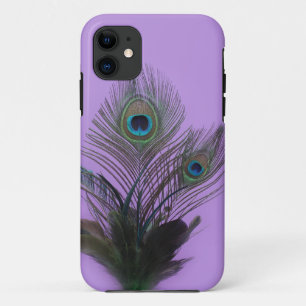 Purple Peacock Feathers iPhone 5 Case-Mate iPhone 11 Case