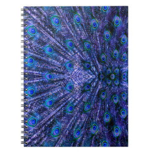 Purple Peacock Feathers Notebook