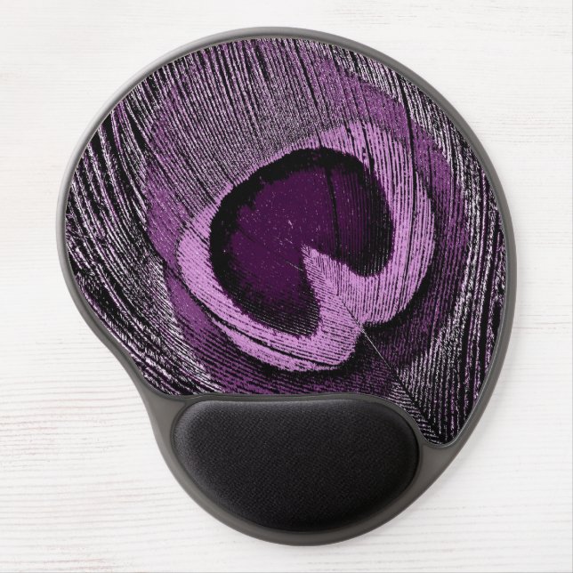 Purple Peacock Gel Mouse Pad (Front)
