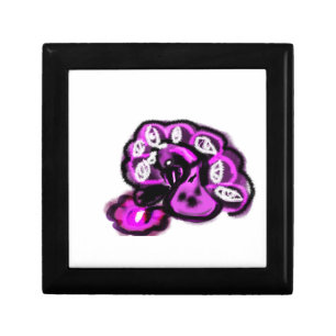 Purple peacock gift box