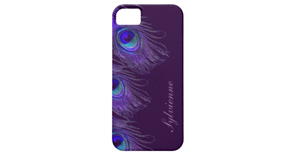 purple peacock iphone 5S case | Zazzle