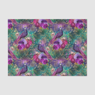 Purple Peacock Tissue Paper