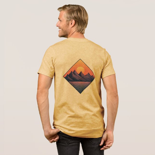  Purple Peaks at Sunset Tri-Blend Shirt (Back Full)