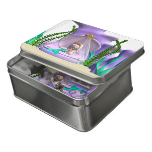 Purple Pearl Mermaid Jigsaw Puzzle