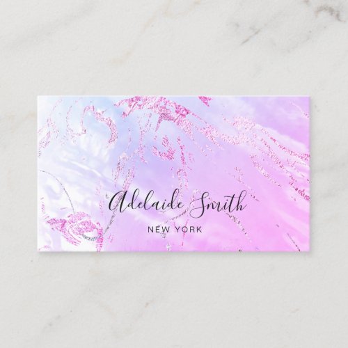 purple pearlescent shell business card