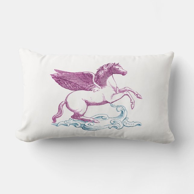 Purple Pegasus Lumbar Pillow (Front)