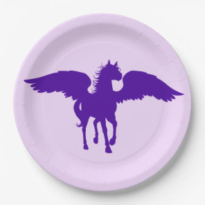 Purple Pegasus Paper Plates
