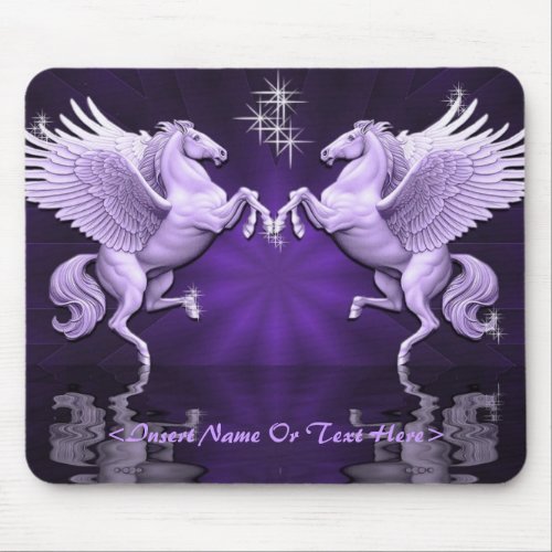 Purple Pegasus Reflections Mouse Pad