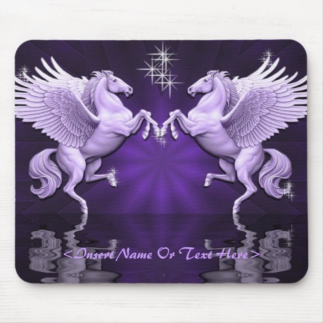 Purple Pegasus Reflections Mouse Pad (Front)