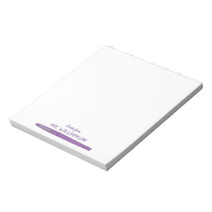 Purple Pen Teacher Notepad