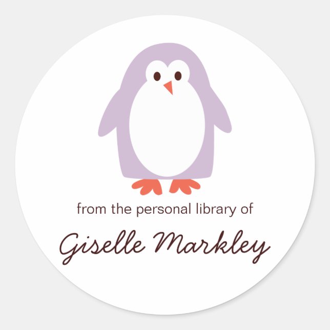 Purple Penguin Bookplates (Front)