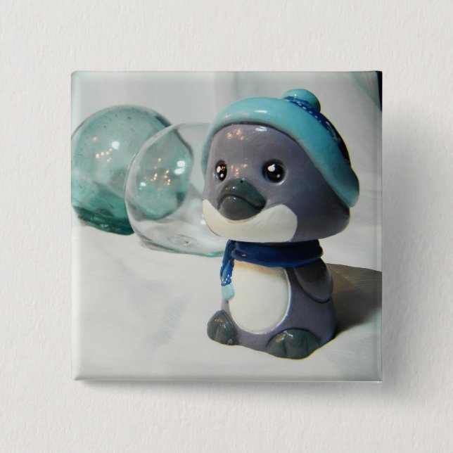 Purple Penguin I Button (Front)