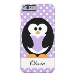 Purple Penguin Love Barely There iPhone 6 Case