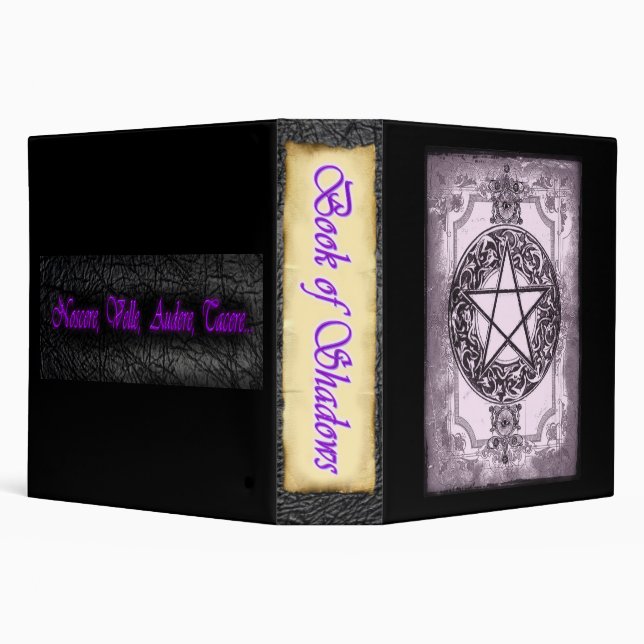 Purple Pentacle Book of Shadows Binder (Background)