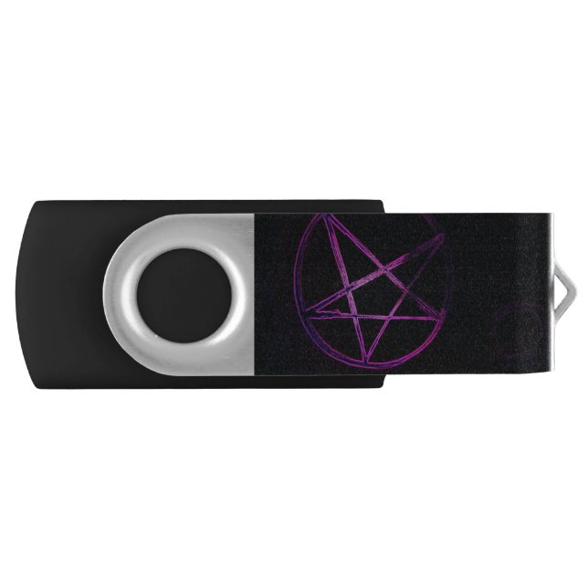 purple pentagram flash drive (Front)