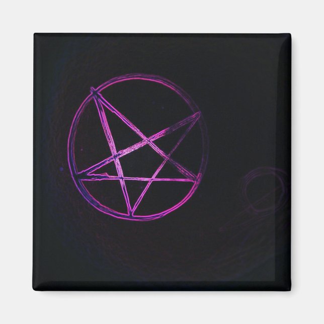 purple pentagram magnet (Front)