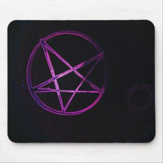 purple pentagram mouse pad