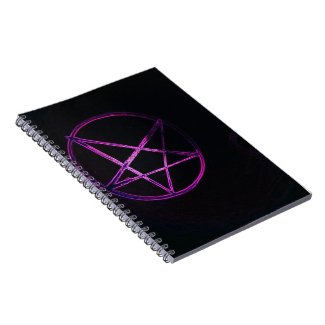 purple pentagram notebook