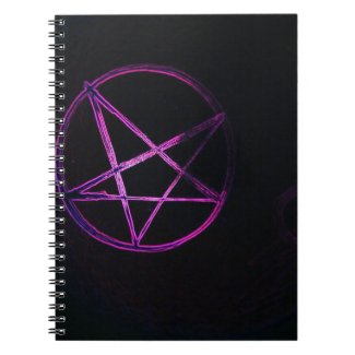 purple pentagram notebook