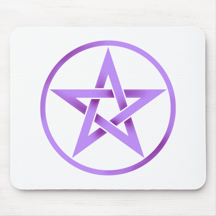 Purple Pentagram Pentacle Mouse Mat