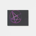 purple pentagram post-it notes
