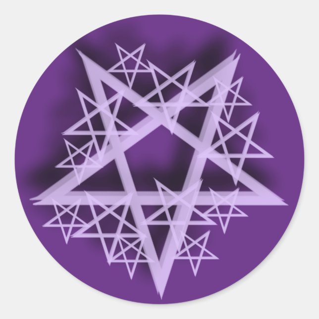 purple pentagram stickers (Front)