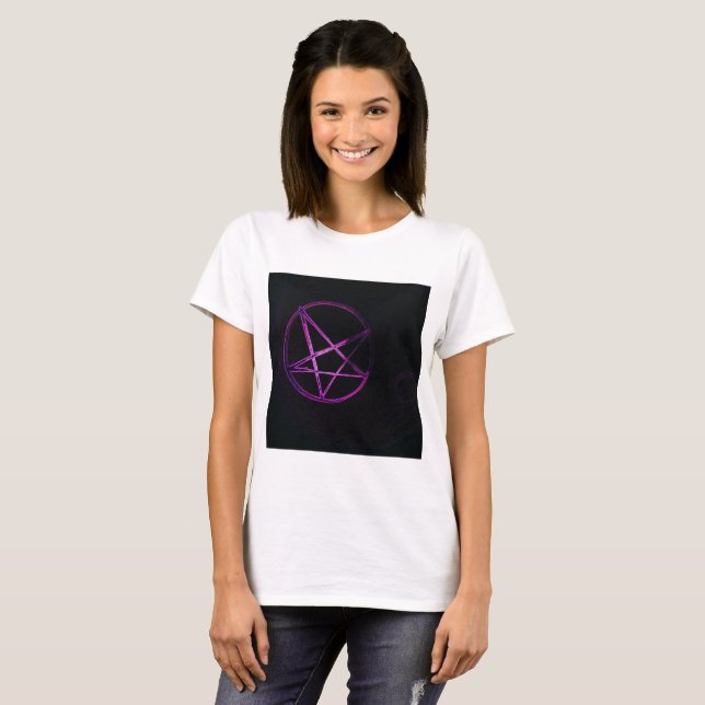 purple pentagram T-Shirt (Front Full)