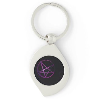 purple pentagram T-Shirt Keychain