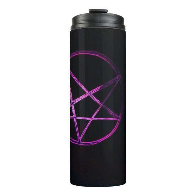 purple pentagram thermal tumbler (Front)
