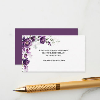 Purple Peonies Floral Enclosure Cards