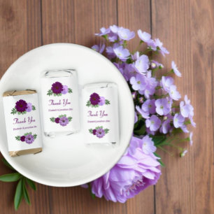 Purple Peony Floral Wedding Hershey's Miniatures
