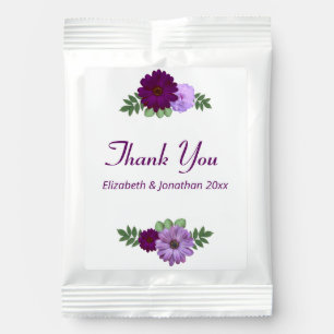 Purple Peony Floral Wedding Lemonade Drink Mix