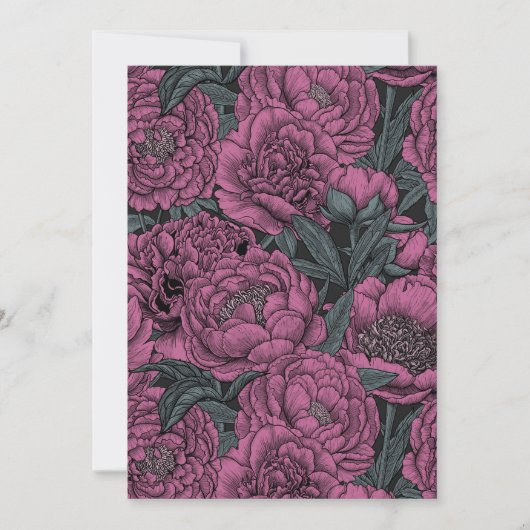 Purple peony flowers (Front)