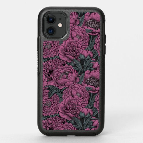 Purple peony flowers OtterBox symmetry iPhone 11 case