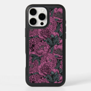 Purple peony flowers iPhone 16 pro max case