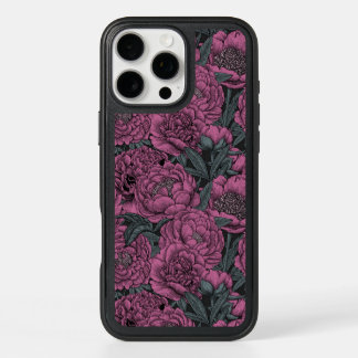 Purple peony flowers iPhone 16 pro max case