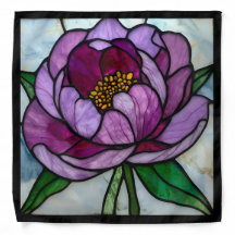 Purple Peony Stained