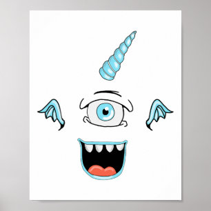 Purple People Eater Monster Halloween Costume Poster