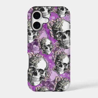 Purple people eater. Skull and roses I phone case. iPhone 17 Case