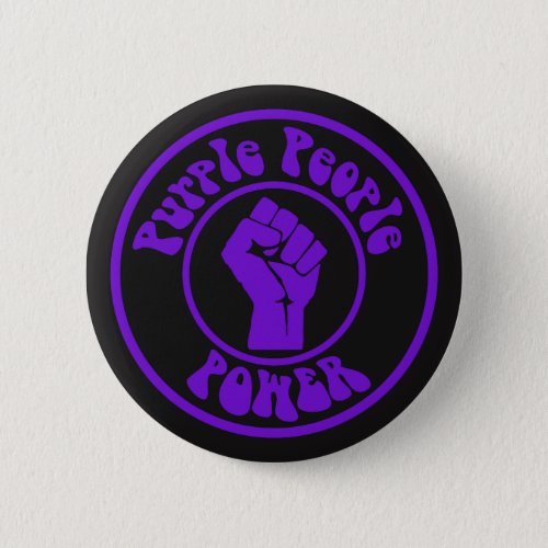 Purple People Power Pinback Button