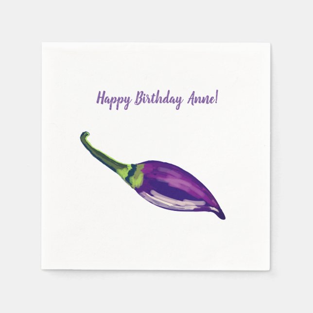Purple Peppers  Art Napkins (Front)