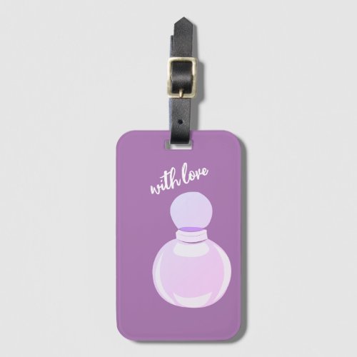 Purple Perfume Bottle Luggage Tag