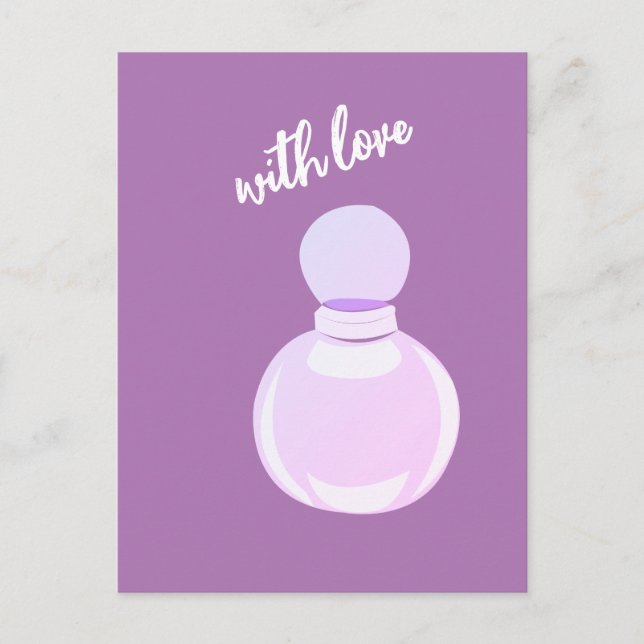 Purple Perfume Bottle Postcard (Front)