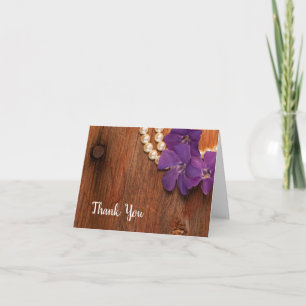 Purple Periwinkle Barn Wood Bridesmaid Thank You