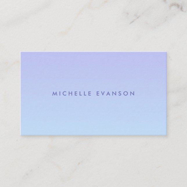 Purple Periwinkle Blue Gradient Modern Business Card (Front)