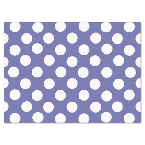 purple periwinkle white polka dots tissue paper