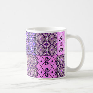 Purple Persian Patchwork (Personalized Mug) Coffee Mug