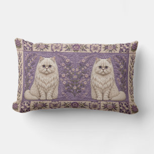 Purple Persian Quilt Lumbar Pillow