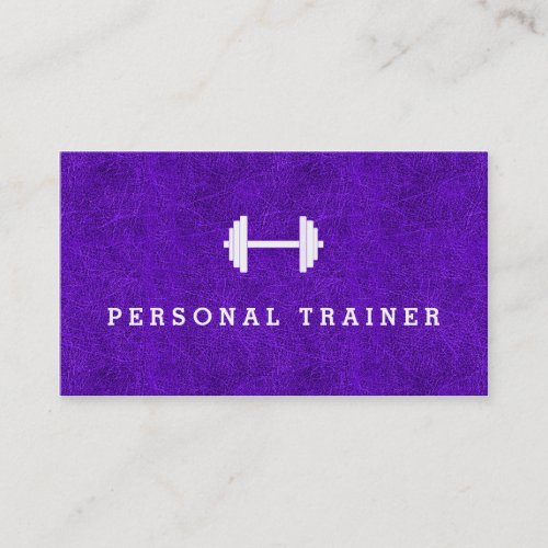 Purple Personal Trainer Fitness Business cards