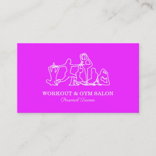 Purple Personal Trainer Gym Yoga Business Card